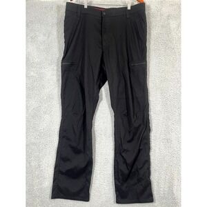 Wrangler All Terrain Cargo Pants Men's 36x32 Black Stretch Hiking Outdoor Casual